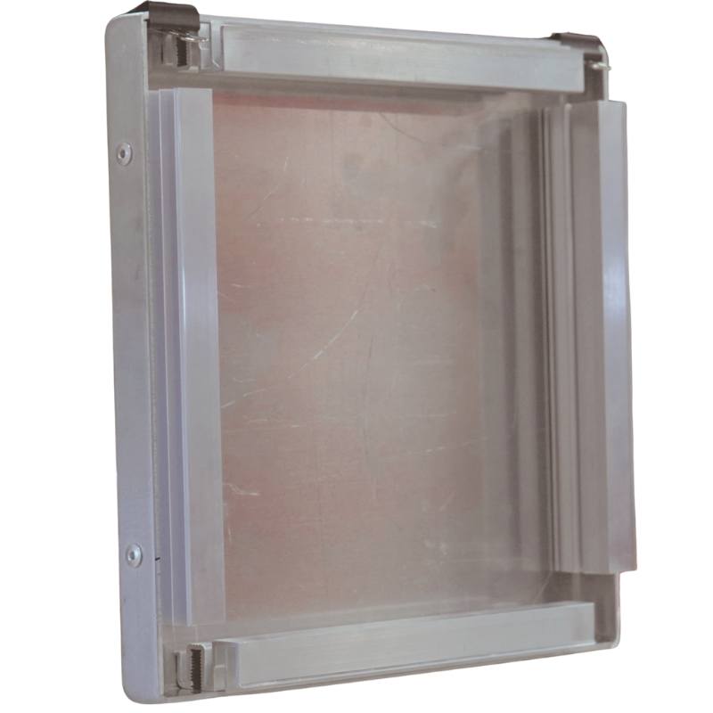 Aluminum plate-back view